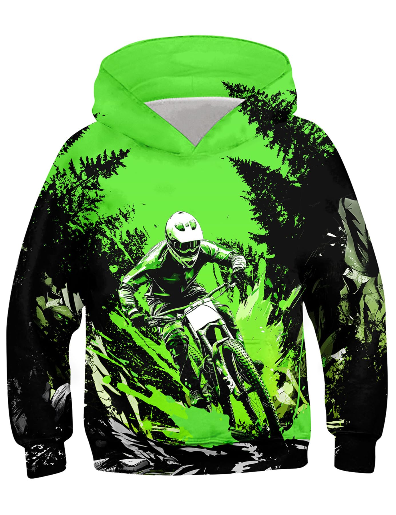 TUONROAD Boys Hoodies 3D Graphic Sweatshirt Lightweight Pullover 6-16T cool