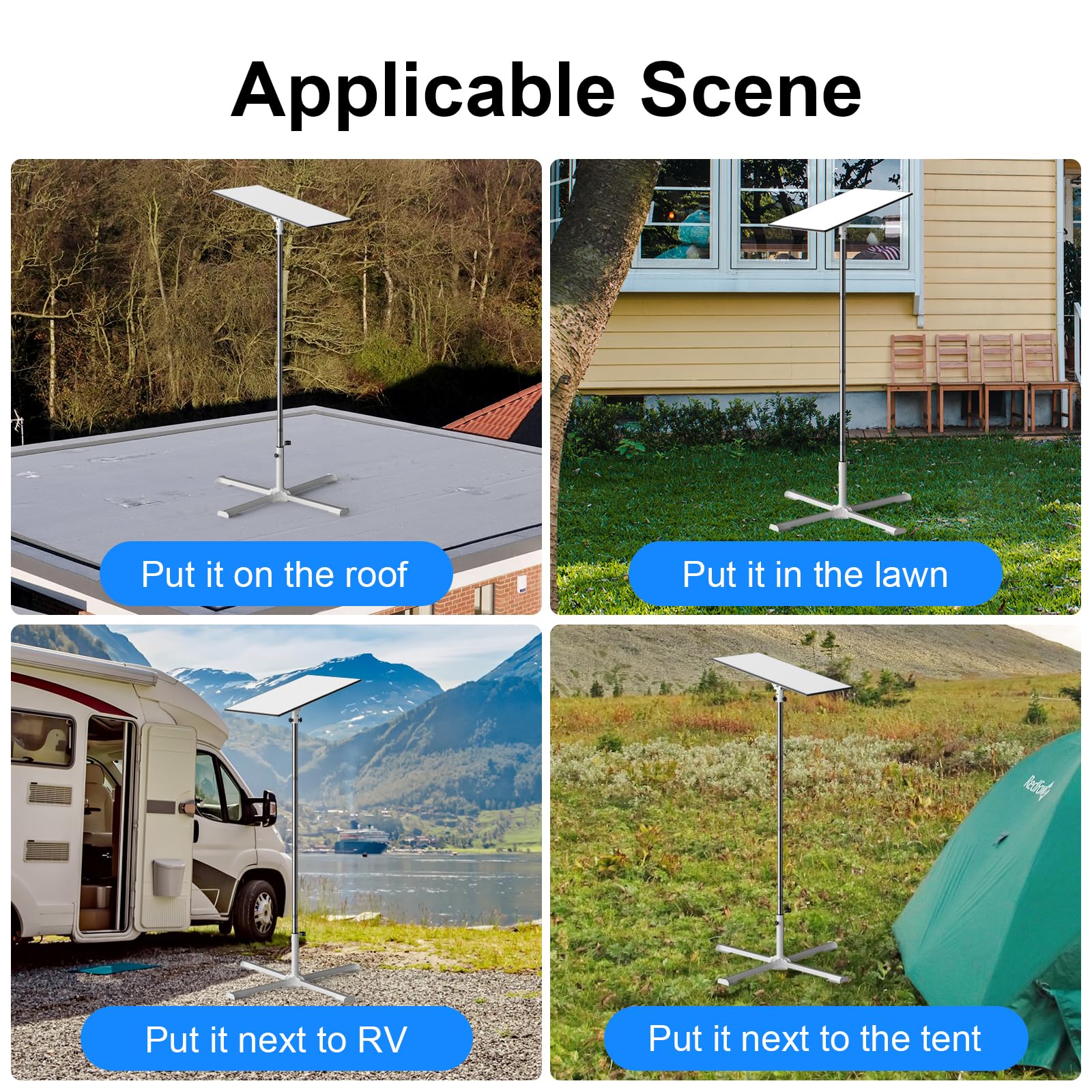 Starlink Gen 3 Tripod Mount, Starlink Gen 3 Mounting Kit with Pipe Adapter, Adjustable Height (Max 47'') and Tilt Angle, 4 Legs Foldable Tripod Stand for Starlink Gen 3 Standard and Enterprise Dish