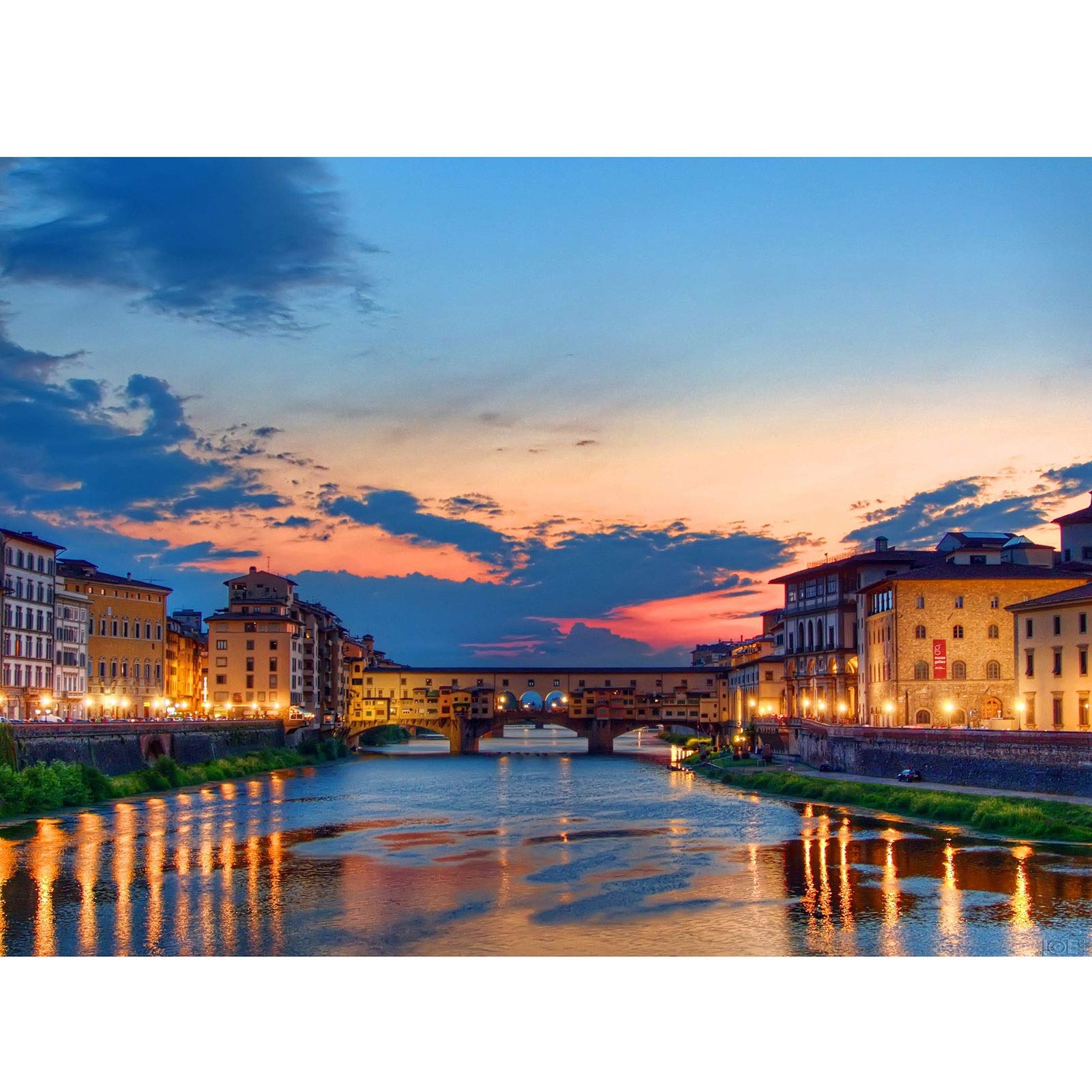 Florence Sunset 1000-6000 Pièce Jigsaw Puzzles Adulte Jigsaw Puzzles Jeux éducatifs Couleurs Intense pour Adultes Cerveau IQ Développement Jeu Magique Décoration d'intérieur