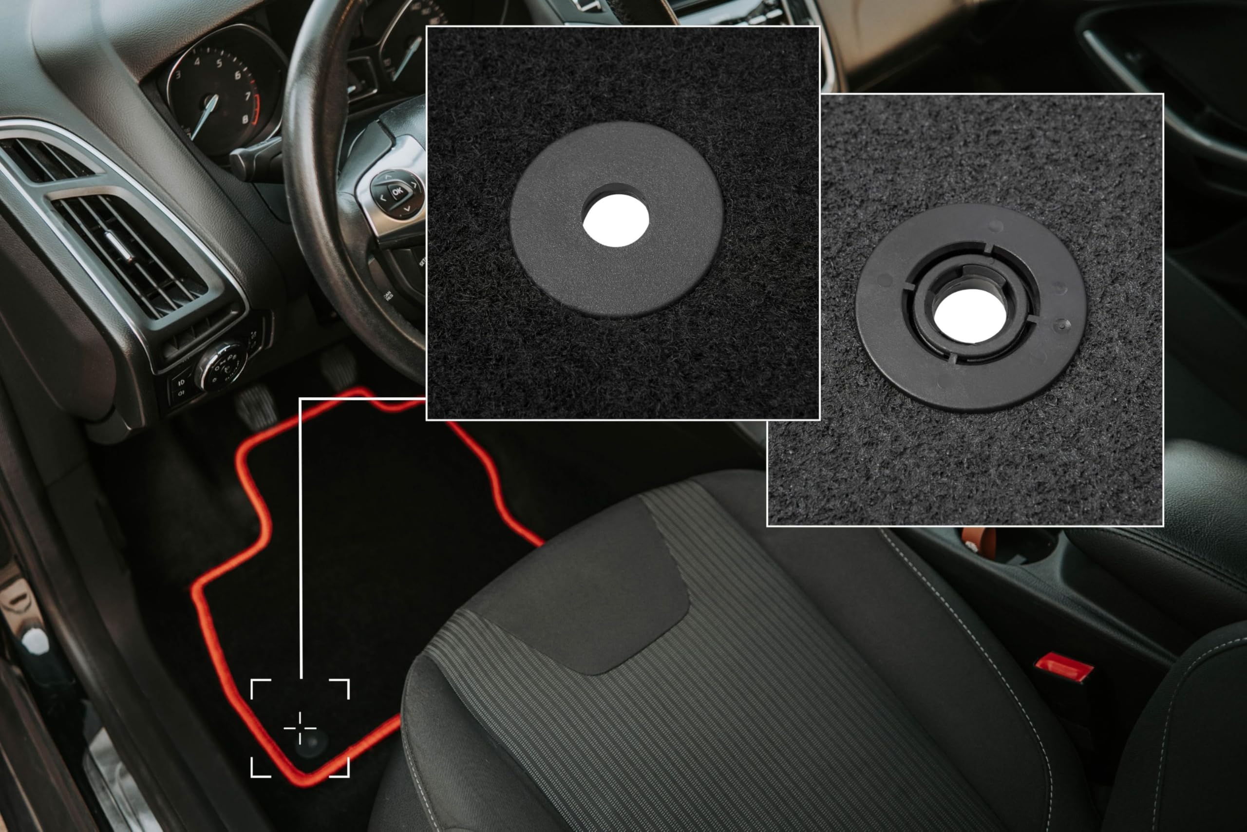 Tapis Caoutchouc Voiture 4 Pièces Pour Peugeot 406 (1995-2004) - Noir Antidérapant - Meilleur Que Universel - Protection Sol - 5