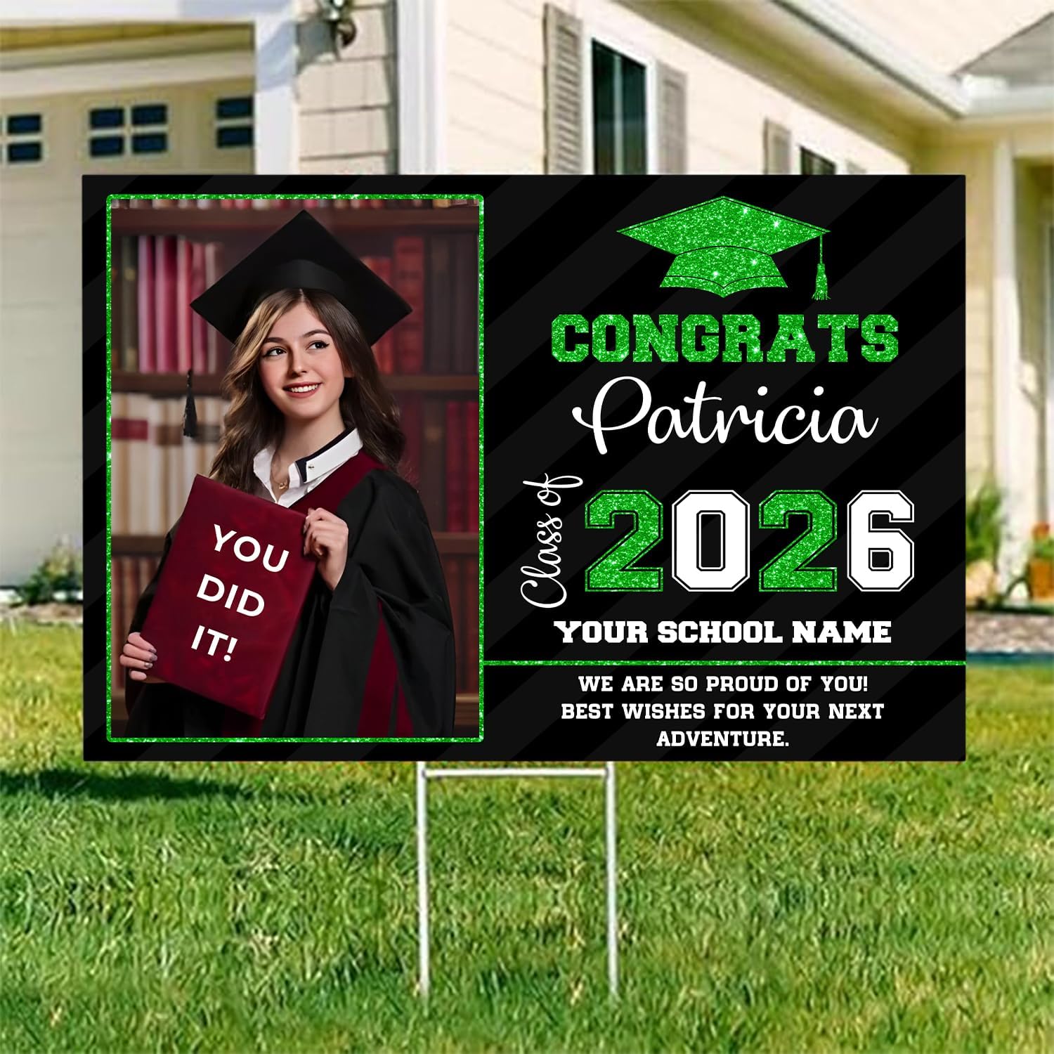 Custom Graduation Yard Sign 2026, Graduation Senior Sign 2026, Graduation Banner, Class of 2026 Senior, High School Graduation, College Graduation, 2026 Graduation Decorations