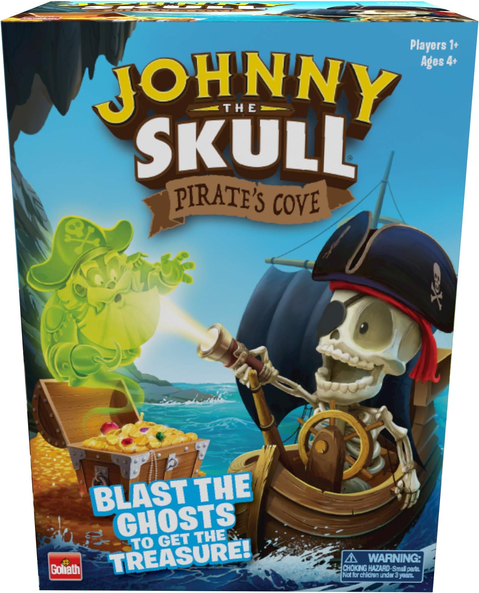 Johnny the Skull Pirate's Cove - Blast the Ghosts to Get the Treasure Game by Goliath