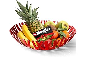 MUELLER Fruit Bowl: Stylish Kitchen Countertop Centerpiece