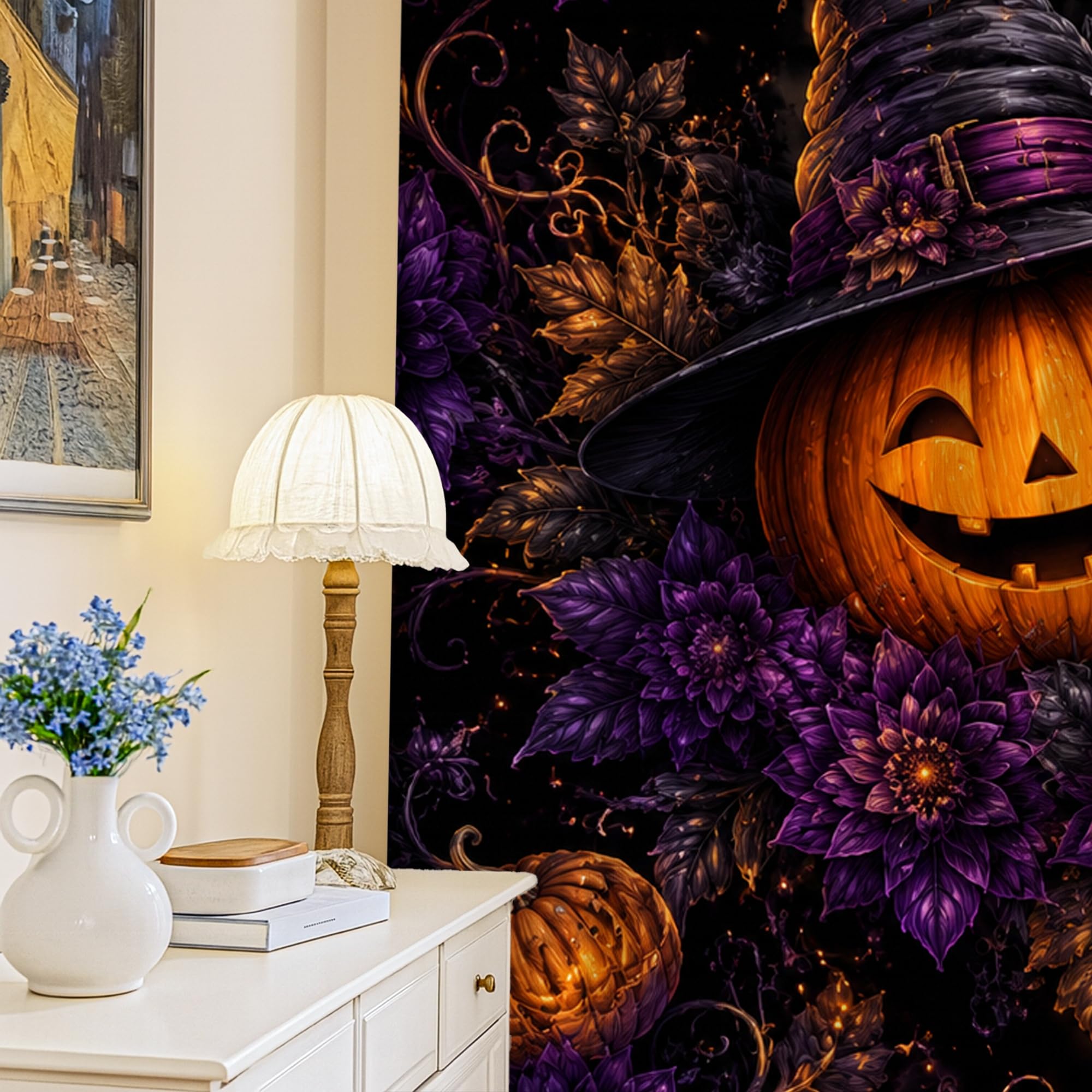 Rideaux occultants motif citrouilles Halloween pour éliminer la lumière du jour