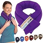 SunnyBay Microwave Heating Pad for Neck and Shoulders, Versatile Bean Bag Moist Heating Pad, Microwavable Neck Wrap, Weighted Hot or Cold Therapy, Made in USA (Purple)
