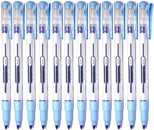 Monami Essenti - Rotulador para rotuladores (12 unidades), color pastel azul celeste