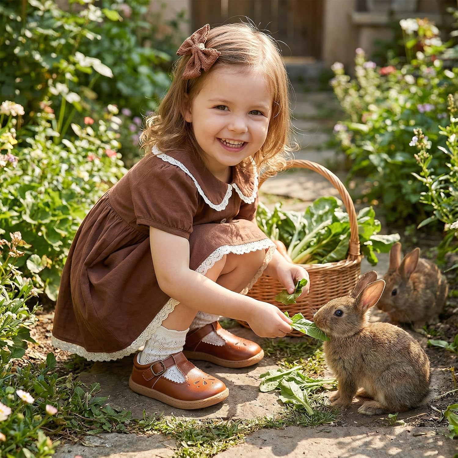 Toddler Girl Mary Jane Dress Shoes Wide Ballet Flats for Girls Party School Shoe - Image 2