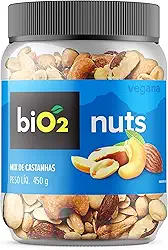 Mix de Castanhas biO2 Snack Nuts, Pote 450 g - Vegano e sem Glúten