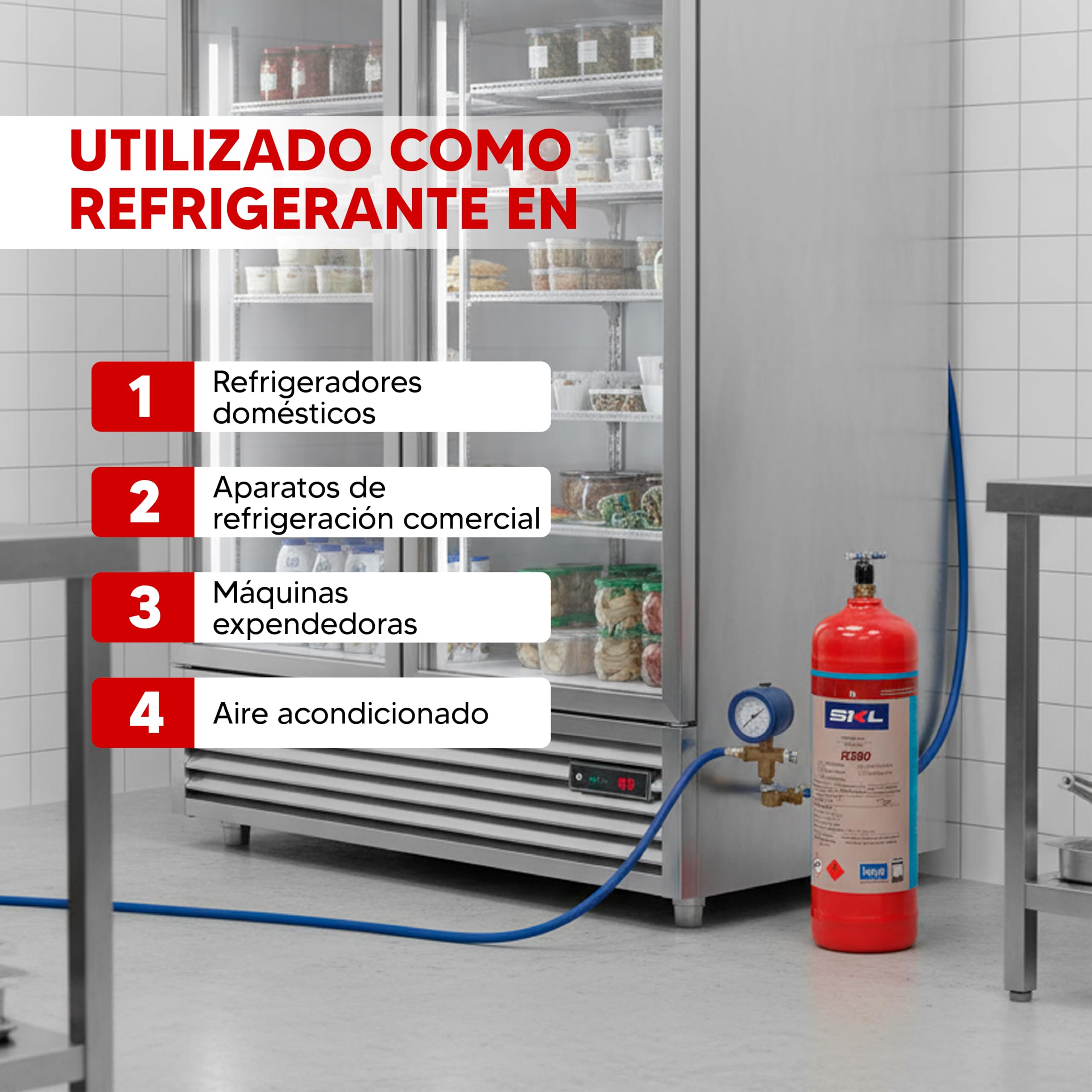 REPORSHOP - 1 bouteille de gaz réfrigérant R290 370gr Propane