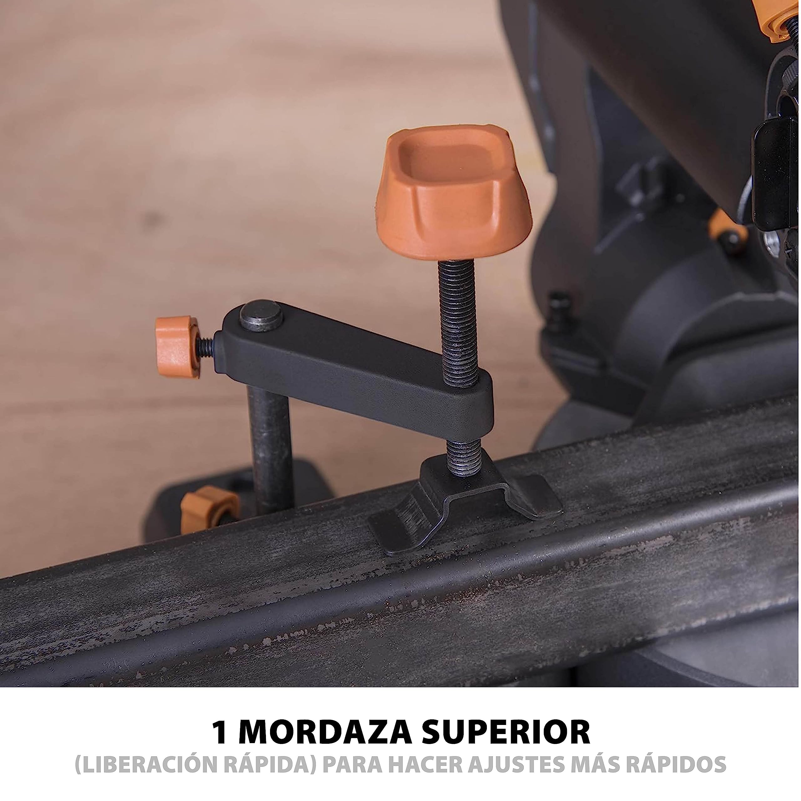 Evolution Power Tools R210SMS Pack de accesorios para sierra ingletadora, Incluye mordaza frontal, mordaza superior, saco captapolvo y adaptador para orificio de polvo, 210 mm