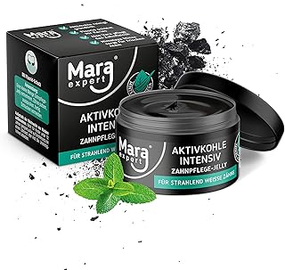 MARA EXPERT Aktivkohle Jelly 50ml | Zahnaufhellung Set | Mit Aloe Vera & Minzgeschmack | Aktivkohle Pulver & Aktivkohle Za...