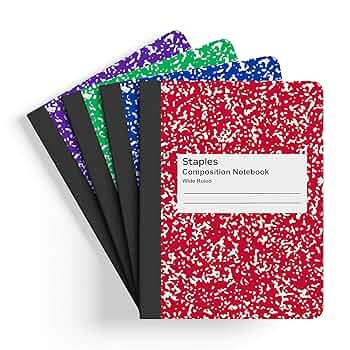 Amazon.com : STAPLES Wide Rule Composition Book, 9-3/4