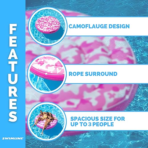 Vista 45 de SWIMLINE Original Pet Pawprint - Flotador de piscina – Tumbona de vinilo duradera para adultos y adolescentes – Divertido flotador de piscina