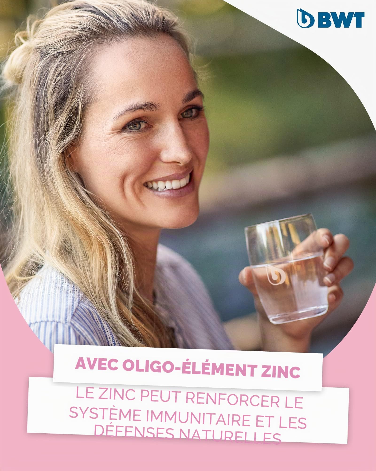 BWT AQA Drink Zinc + MP300 Cartouche filtrante pour eau potable Réduit les polluants dans l'eau du robinet Avec zinc et magnésium pour votre eau potable Filtre calcaire, chlore, plomb, cuivre | Réduit les polluants dans l'eau du robinet, avec zinc + magné