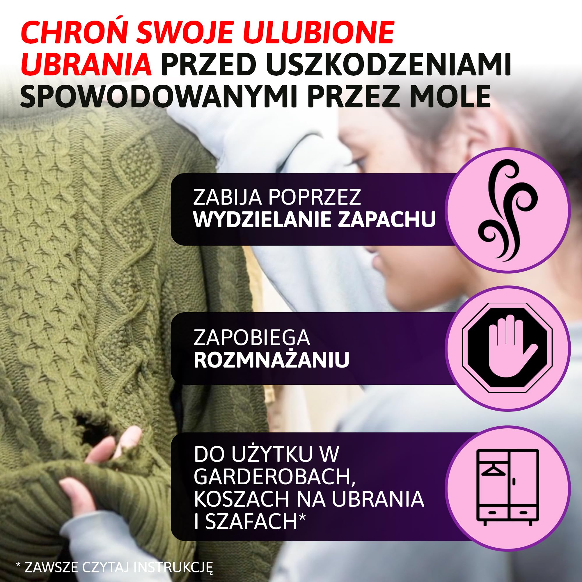 Aviro Zawieszka na Mole, Ochronna Zawieszka przeciw Molom Odzieżowym, Naturalny Zapach Lawendy, Bardzo Skuteczna, Łatwa w Użyciu Pułapka na Mole do Szafy, Lawendowe Zawieszki przeciw Molom, 4Pack