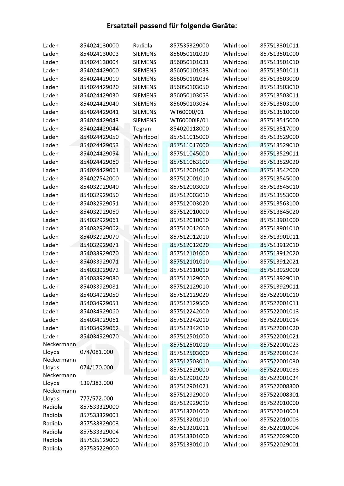 DL-pro Heizelement für Whirlpool Bauknecht 481231028307 IRCA Heizung Rippenformheizung Heizregister 2300W 230V für TRA 44KT TRAK Trockner Waschtrockner Wäschetrockner