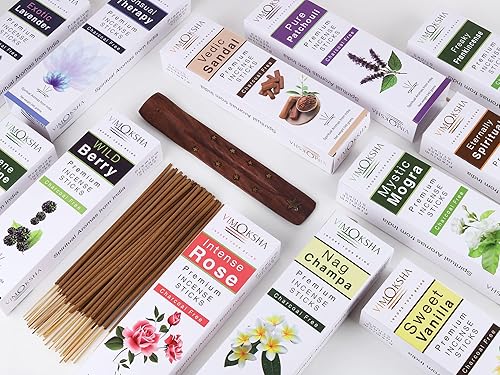 Miniatura 5 de Vimoksha WildBerry-Incense-Sticks-Bulk-Pack-100%-Natural-Orgánico-Libre de Químicos para Purificación-Relajación-Positividad-Yoga-Meditación