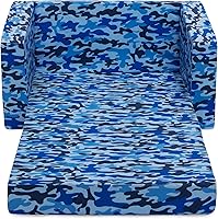 Vista 11 de Delta Children Cozee - Sofá convertible 2 en 1 de sofá a cama, cómodo sofá abierto y cama para niños