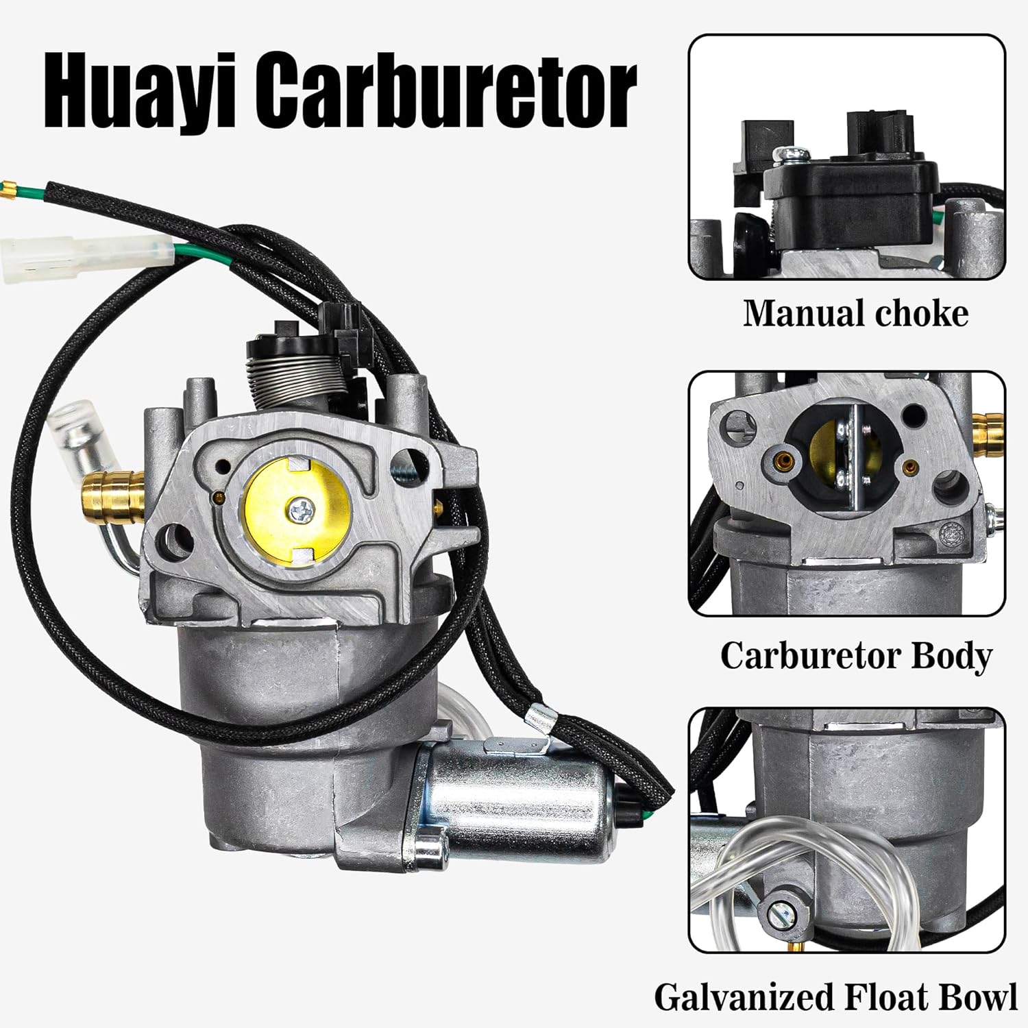 Huayi Carburetor for Westinghouse IGen4500 Cummins Onan P4500iDF Inverter Portable Generator Dual Fuel 224CC Engine