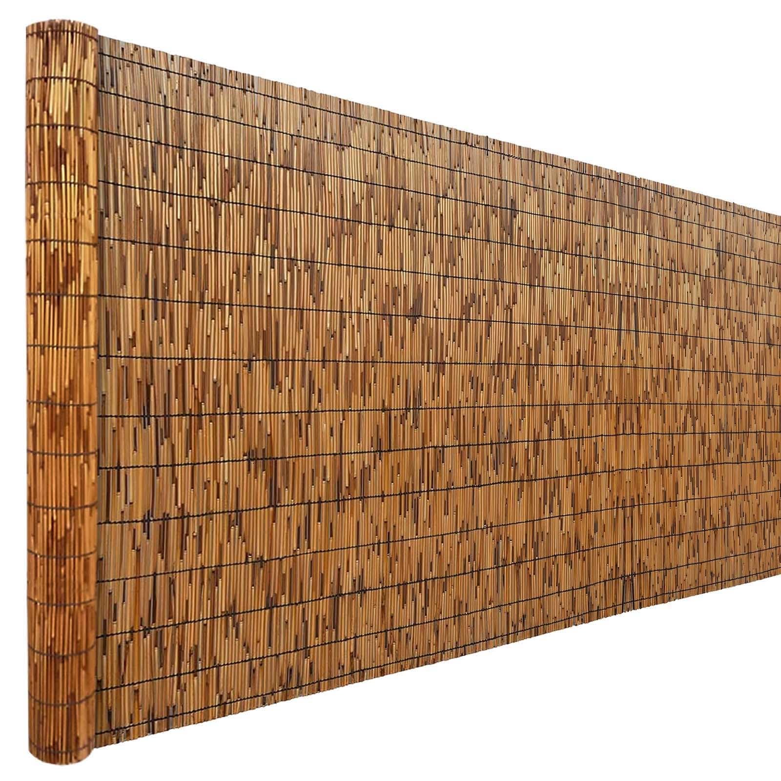 Rotolo di recinzione da giardino in bambù naturale, altezza 50-170 cm, esterno/interno, per cortili, terrazze, ecologico, durevole, facile da installare, barriera decorativa