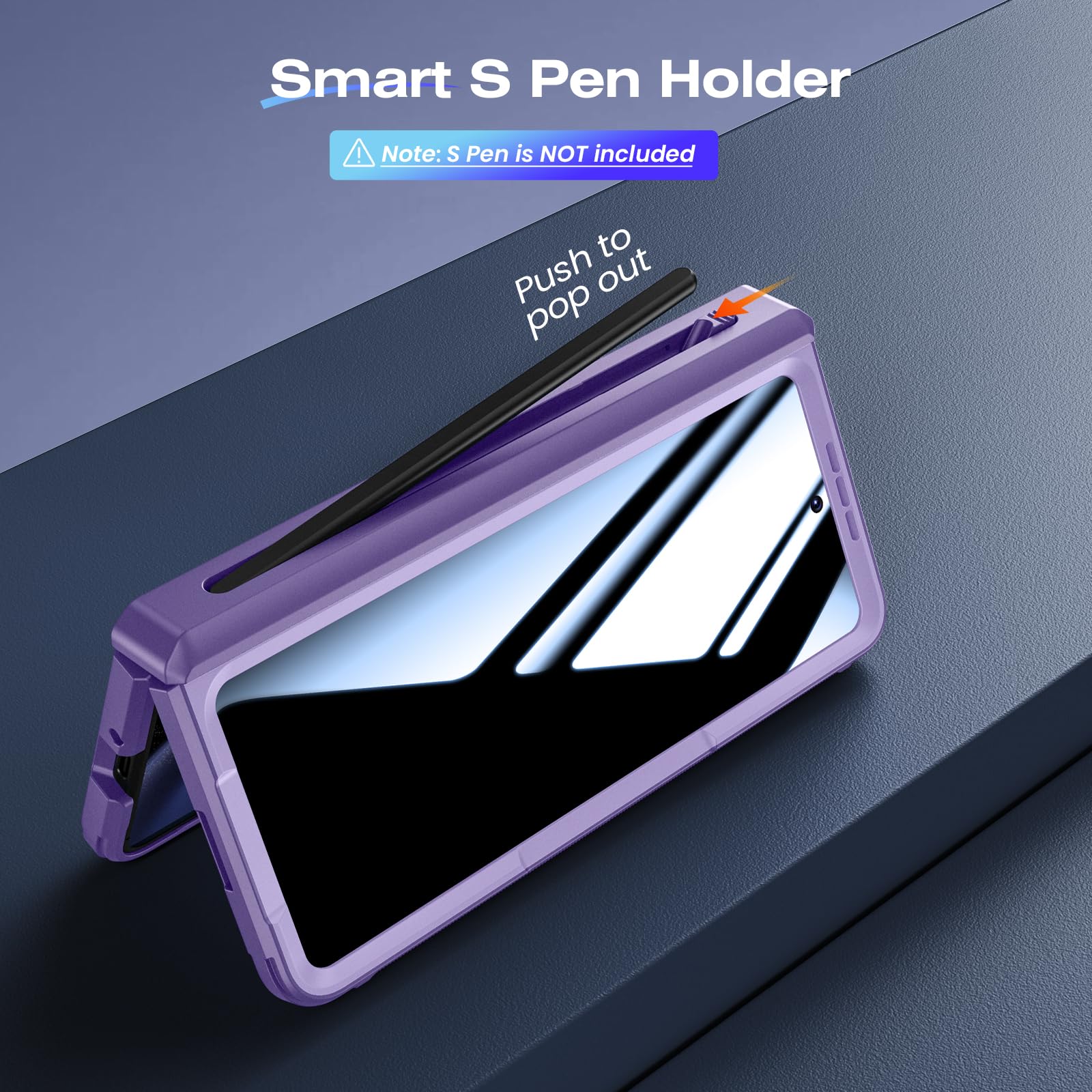 Amazon.co.jp: Ruky for Galaxy-Z-Fold-5-ケース Sペンホルダー付き 