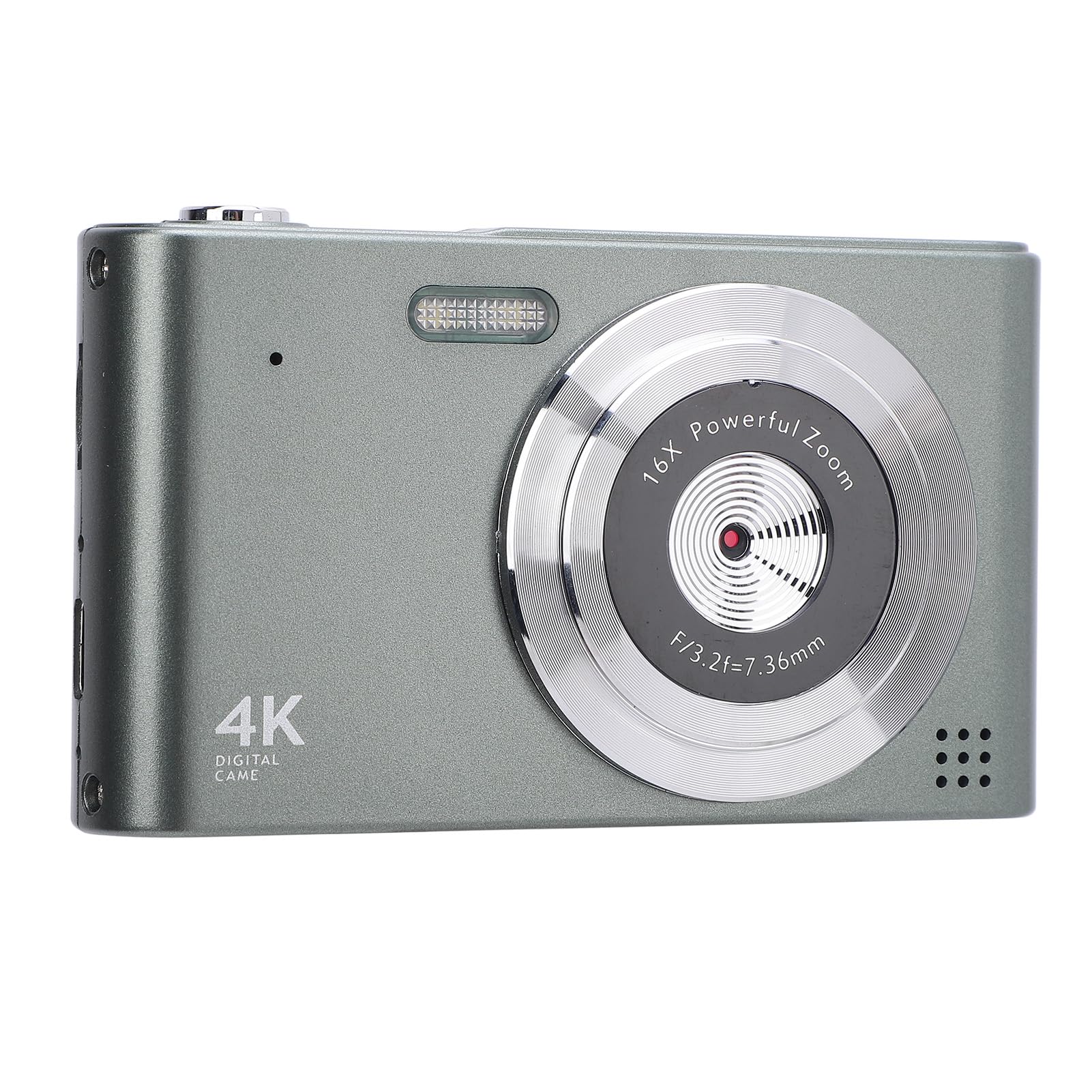 ASHATA 48MP 4K Digital Camera, Retro CCD Camera Digital SLR Camera for Photography, 16x Zoom, 2.4 Screen, Built in Flash, Autofocus, Vlogging Video Cameras for Travel (Green)