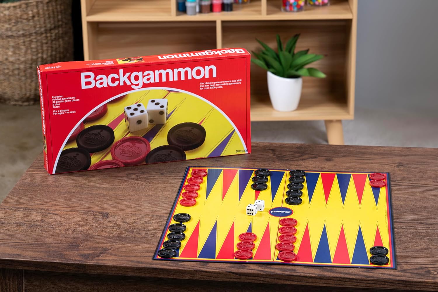 Pressman Backgammon The Classic Game of Chance and Skill That Has Been Fascinating Gamesters for Over 3,000 Years ,5"