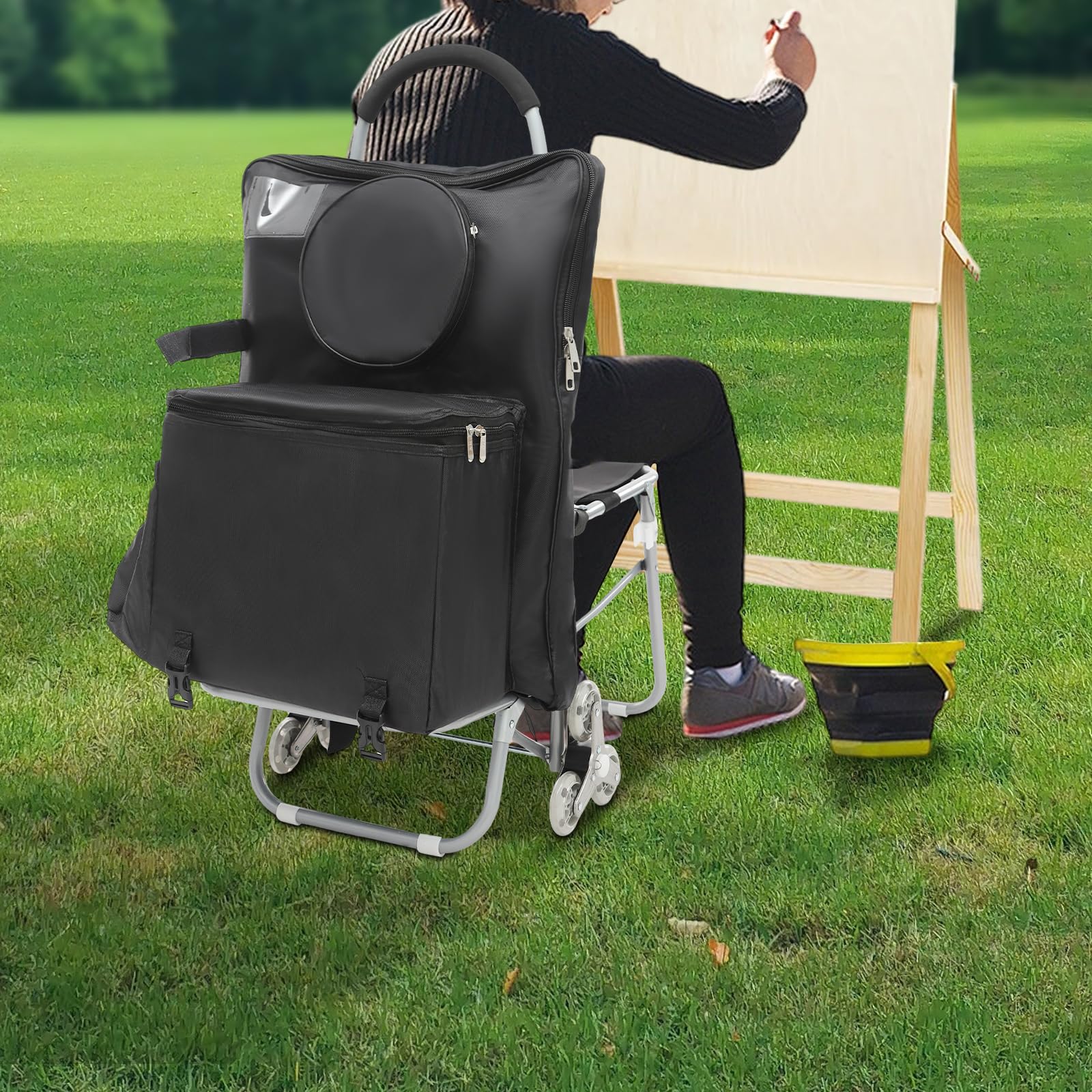 Einkaufswagen Treppensteiger Trolley, Tragbarer Einkaufswagen Mit Sitz Für Ausruhen, Klettern, Treppenwagen, Trolley, Leicht Einkaufstrolley Klappbar, Für Ausruhen, Treppenwagen Einkaufstrolley