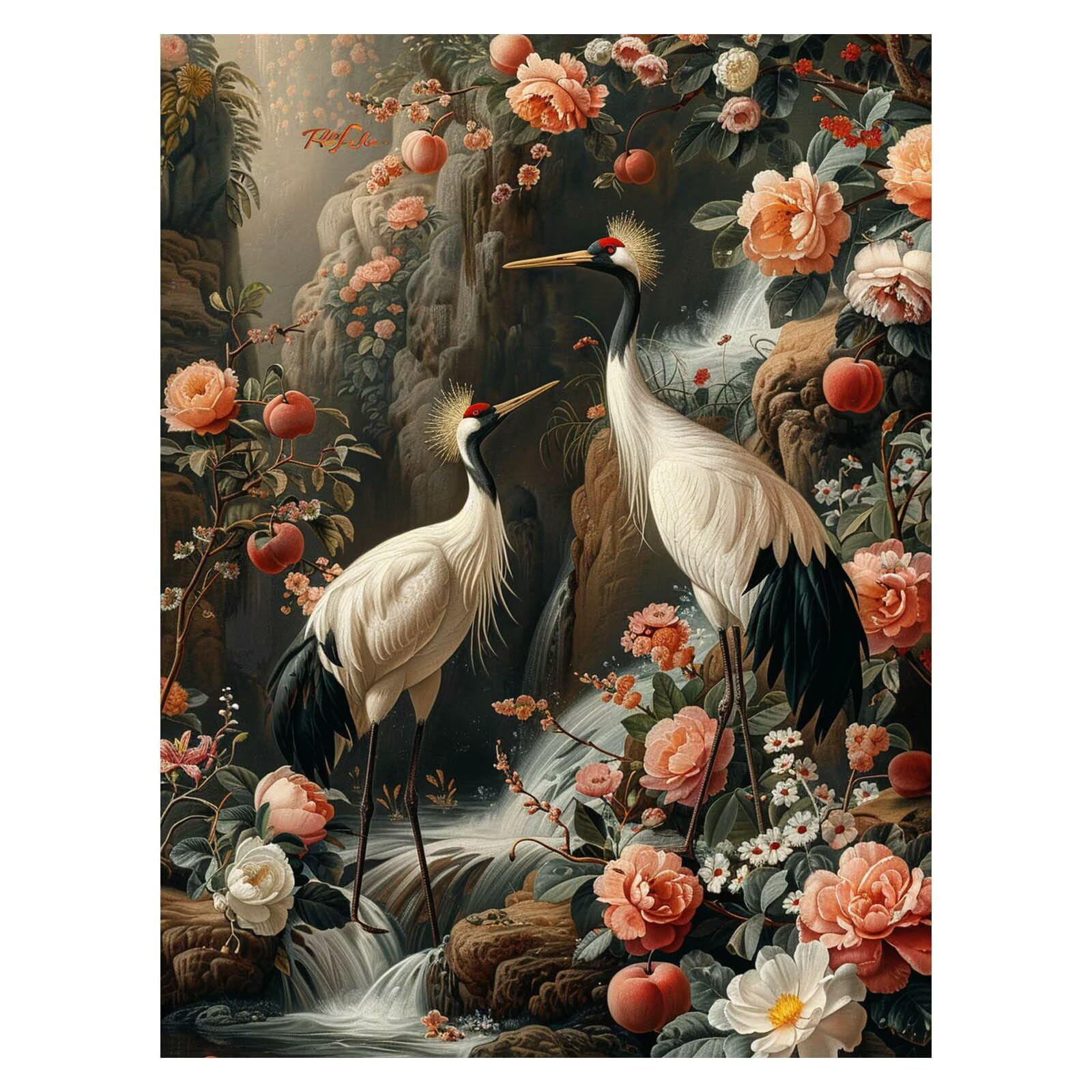 LSJ3393 Malowanie po numerach, dla dorosłych, malowanie kwiatów po numerach, 71 x 96 cm, hobby DIY dla dorosłych kobiet, malowanie na płótnie farbą akrylową i pędzlami, zestaw artystyczny do dekoracji