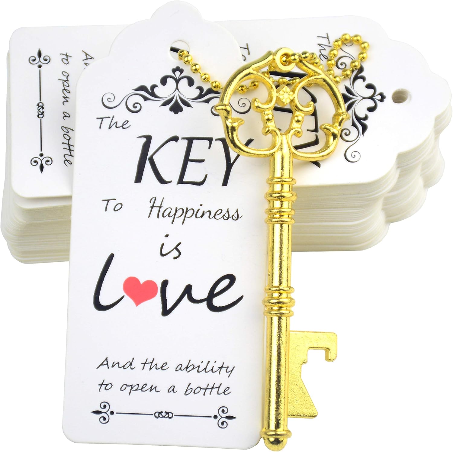 Review Aokbean 52pcs Vintage Skeleton Key Bottle Opener Party Favor Wedding Favor Guest Souvenir Gift Set with Escort Thank You Tag Card and Keychain (Gold) Get Discount Offer Aokbean 52pcs Vintage Skeleton Key Bottle Opener Party Favor Wedding Favor Guest Souvenir Gift Set with Escort Thank You Tag Card and Keychain (Gold)
