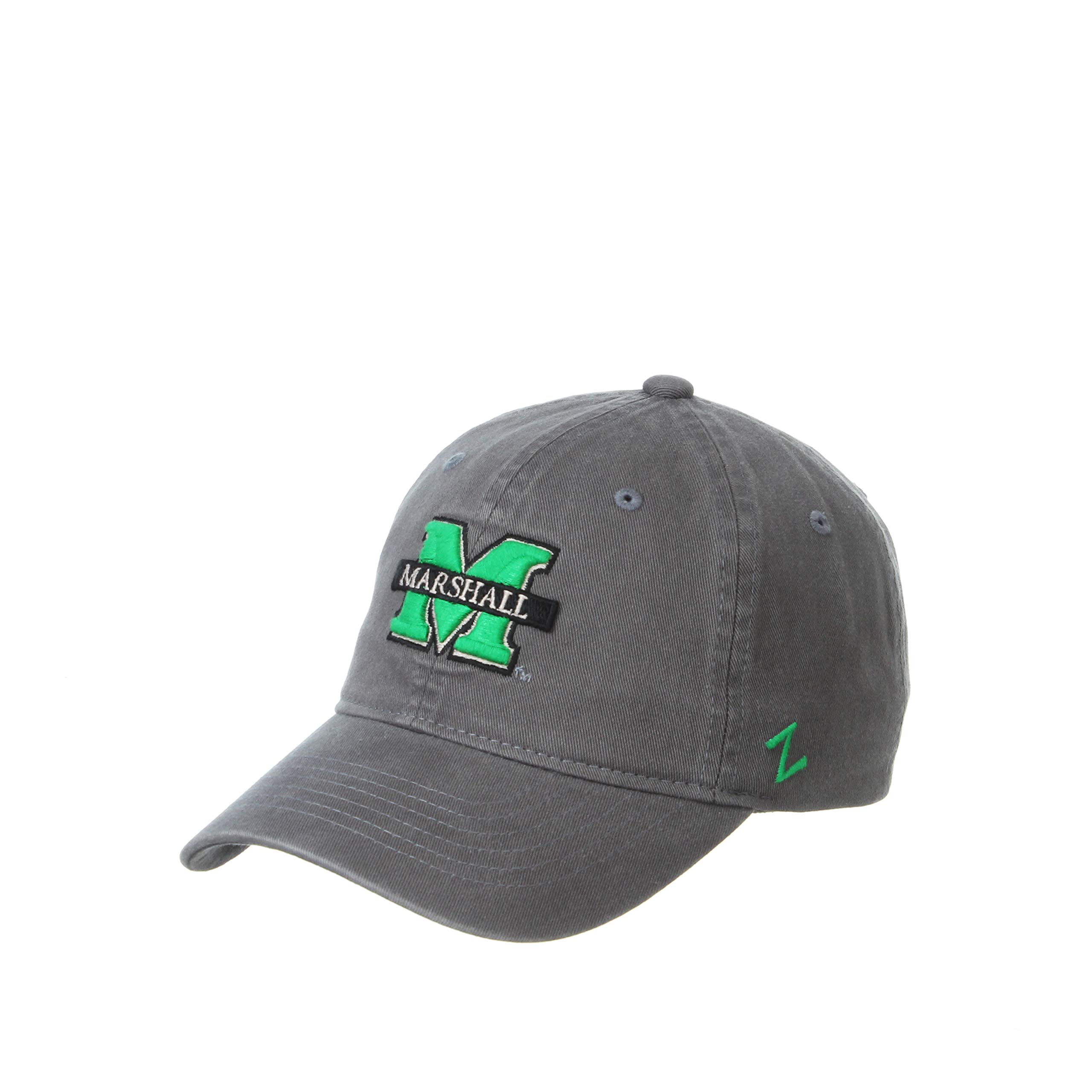 ZHATS NCAA Marshall Thundering Herd Mens Adjustable Scholarship Hat Charcoal, Marshall Thundering Herd Charcoal, Adjustable