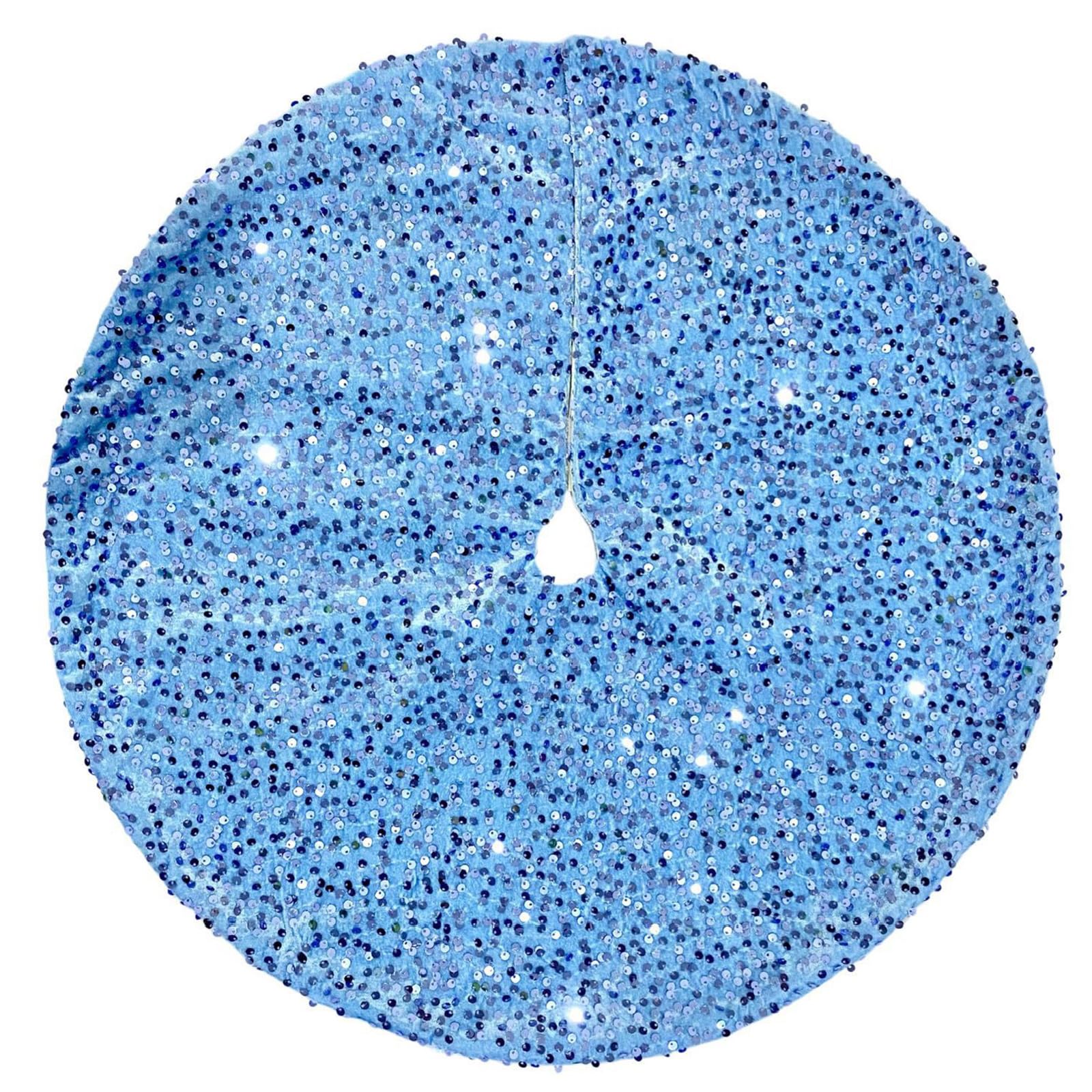 Yhplxyuus Colorful Sequins Tree Skirt for Sophisticated Touch Shimmering Christmas Tree Base Covers Party Accessories Round Skirt Covers