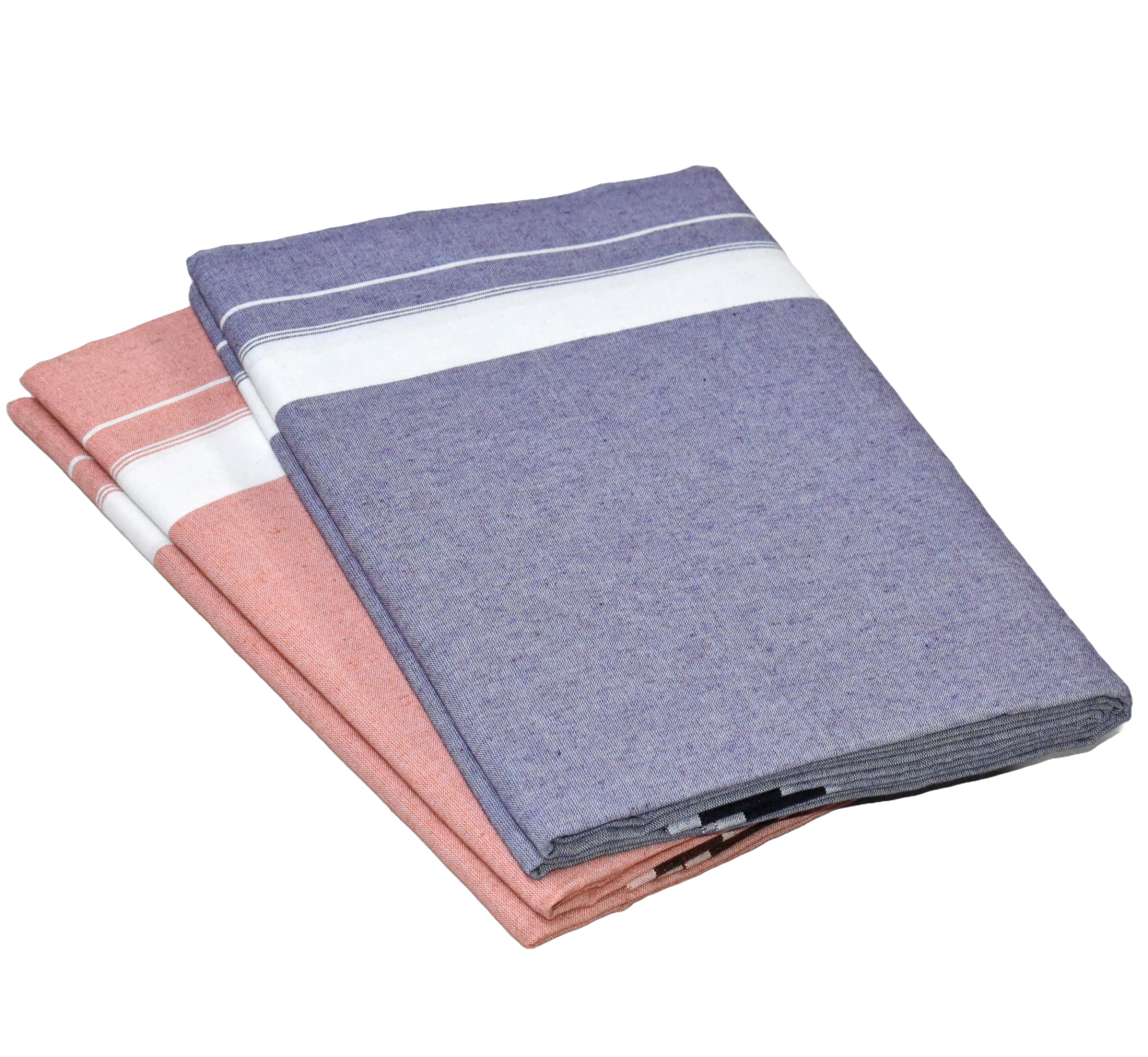 Men's South Indian Cotton ICE Cotton Plain Solid Dhoti/Length: 2.0meter (Pack of 2)-image-20