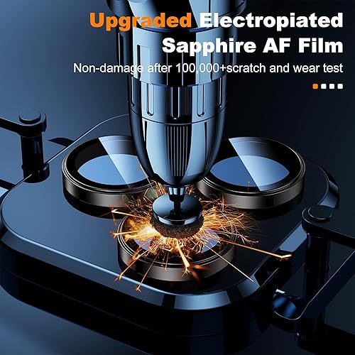 Miniatura 4 de Hoerrye 3+1 Protector de lente de cámara para iPhone 15 Pro MaxiPhone 15 Pro, Keep Lens Original Design Verdaderamente inastillable Protector de