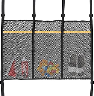 Mordx Trampoline Shoes Bag, 3 Pouch Storage Mesh Bag Trampoline Shoe Holder,Indoor Household Item Fitness Shoes Organizer,...
