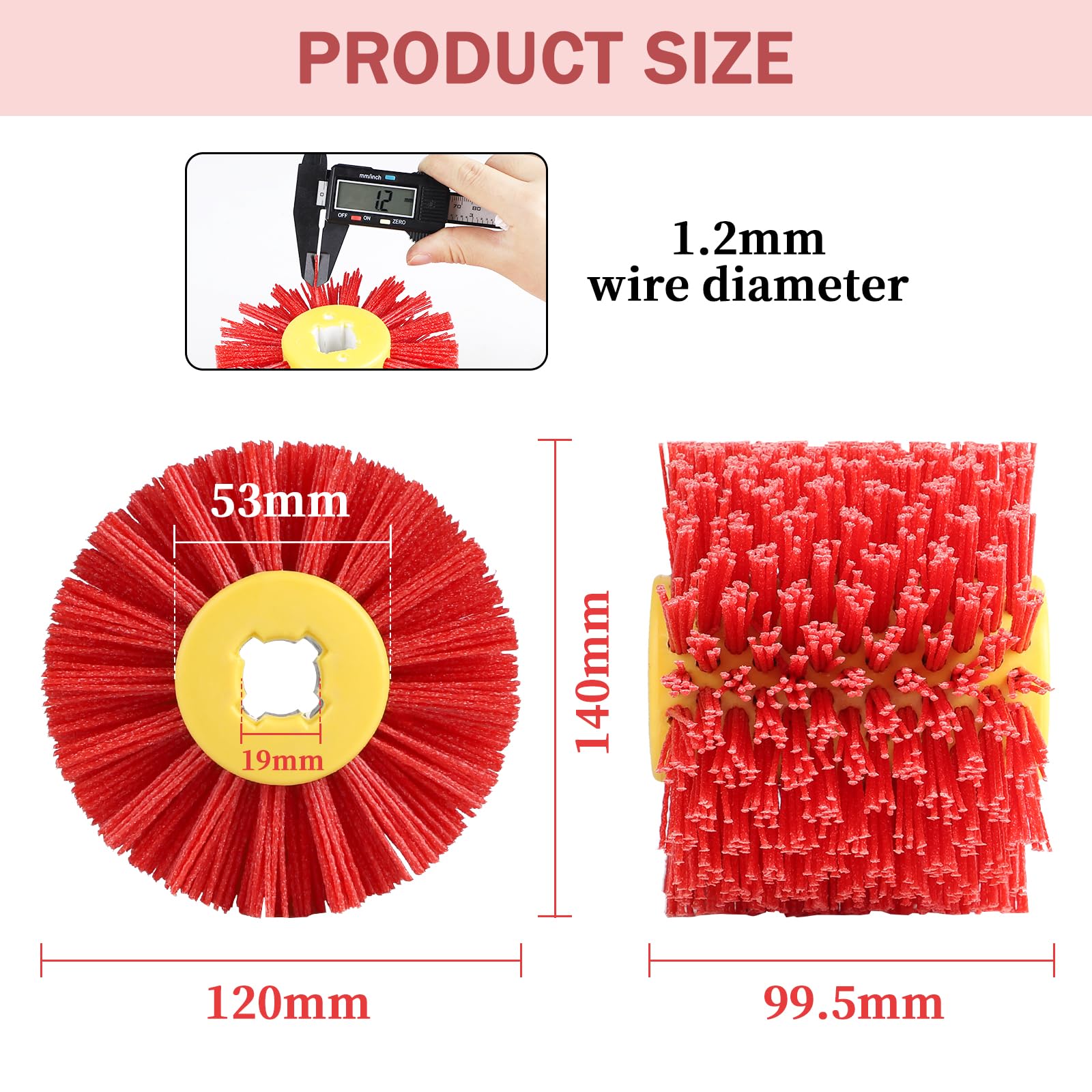 Nylon borstel, draadtrekborstel, draadtrekwiel, borstel