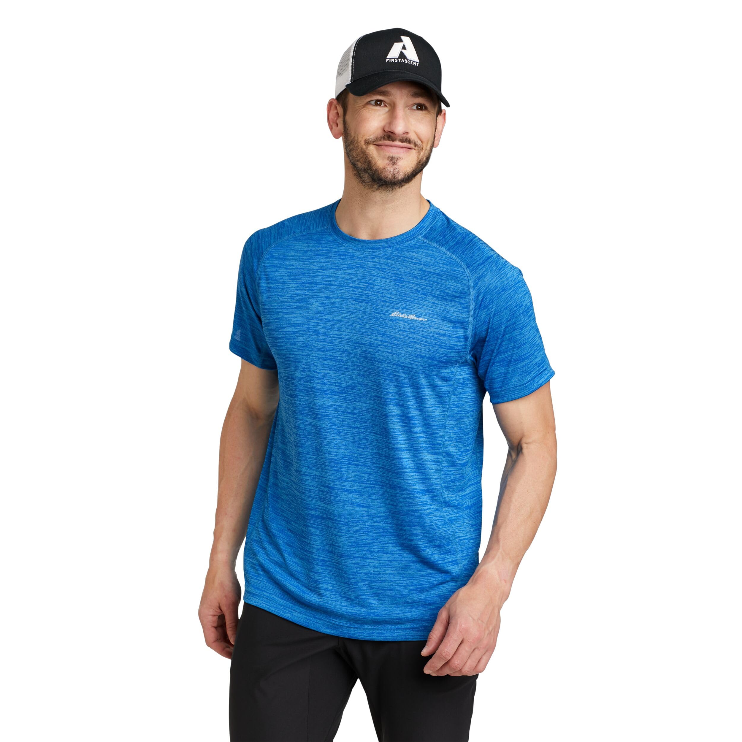 Eddie Bauer Men's Ss Resolution Tee, Sapphire, Large