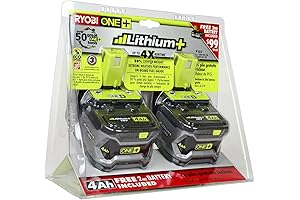 Ryobi P145 18-Volt ONE+ High Capacity 4.0 Ah Battery