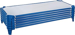 Wood Designs Heavy Duty Stackable Toddler Cots for Daycare with Sheets, 40