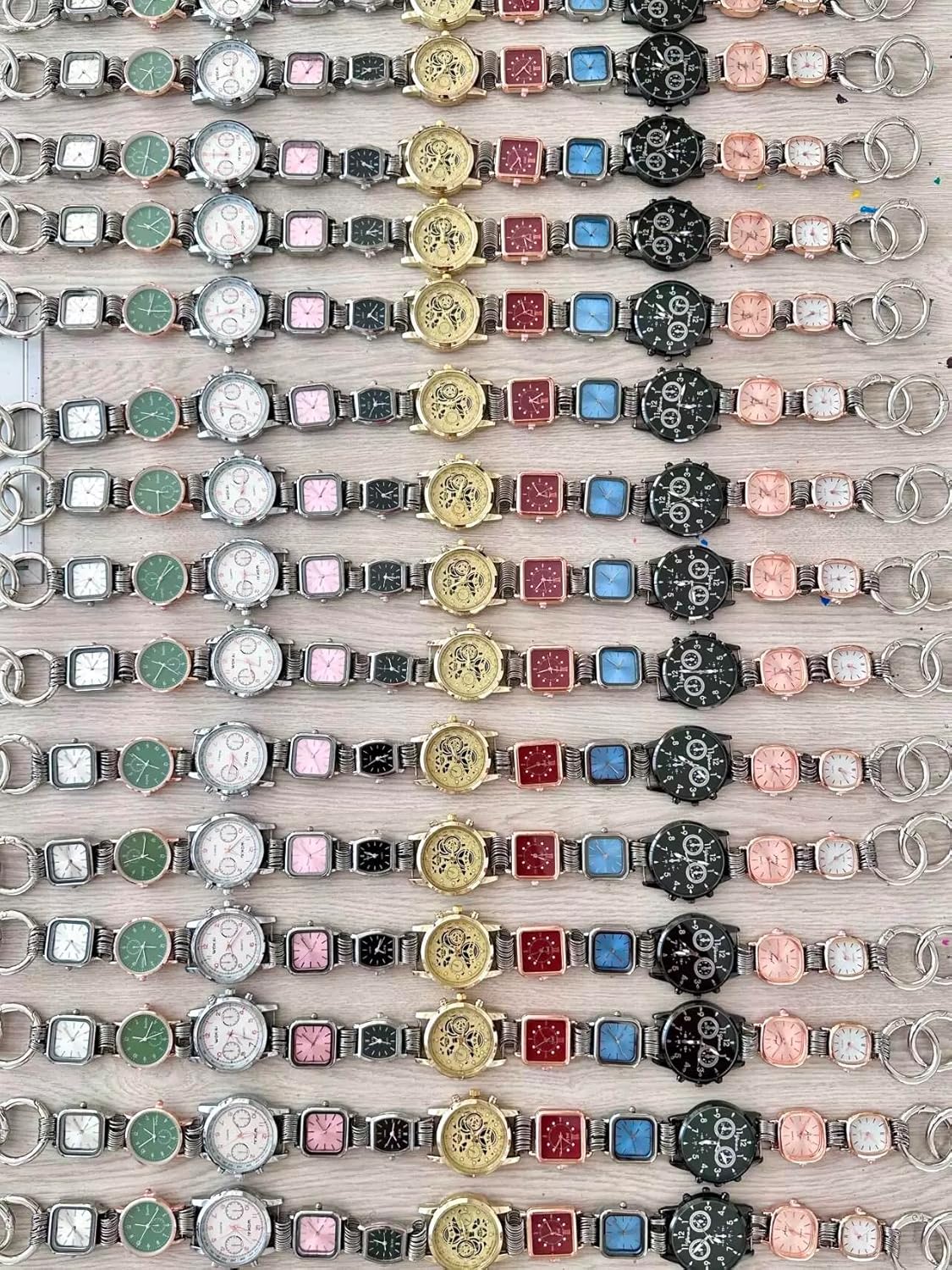QTMY Unique Watch Shape Bag Charms for Handbag Purse Backpack,Bag Strap Purse Strap