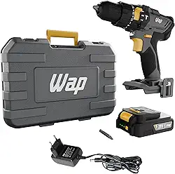 WAP Parafusadeira e Furadeira com Impacto à Bateria 3/8' 21V K21-ID01, com Maleta Organizadora, Torque 21 Níveis, Bivolt