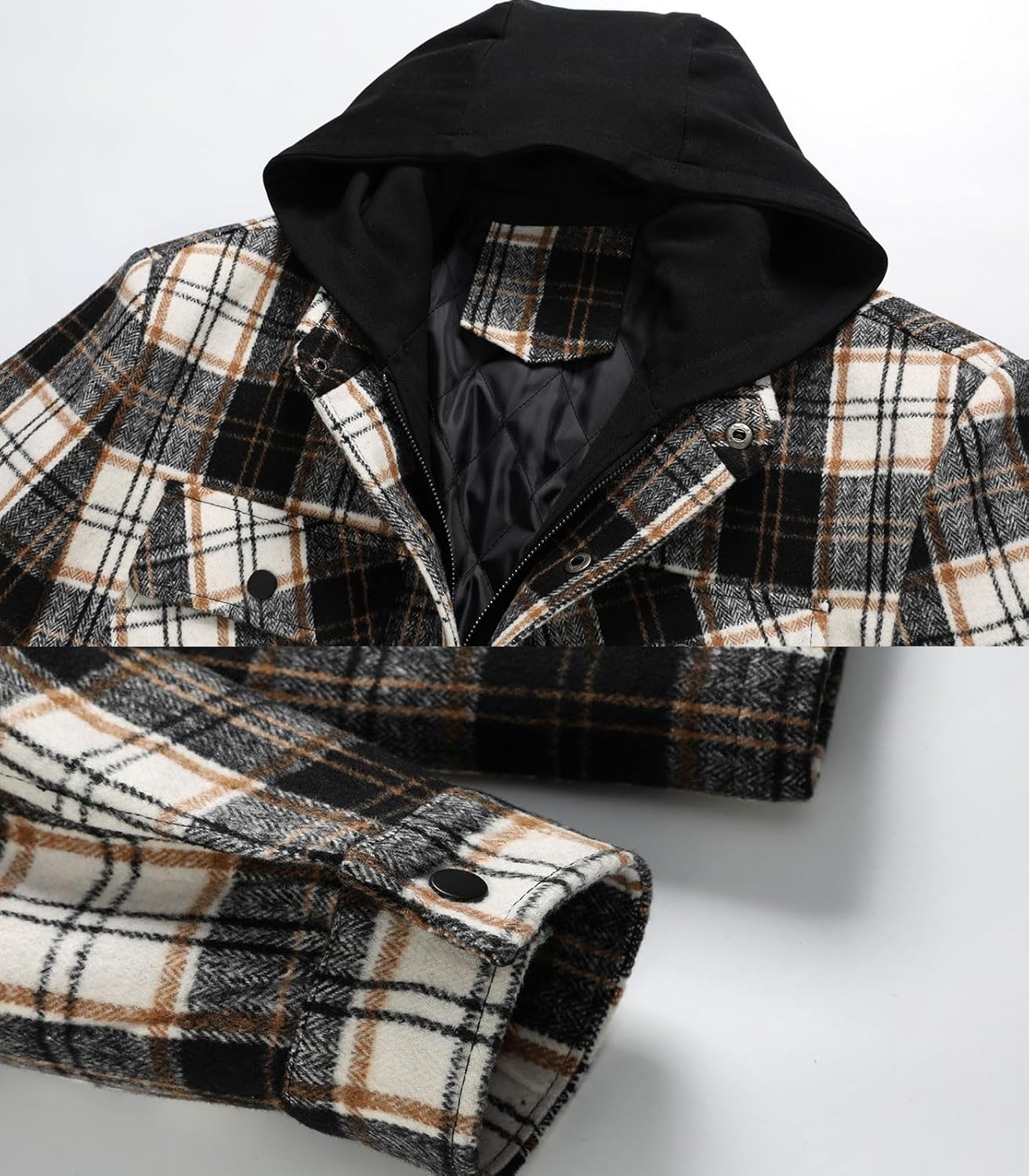 FTIMILD Jaqueta masculina de flanela com capuz, forro de ovelha, acolchoado, com capuz, xadrez, uso ao ar livre, casual em promoção! Veja a oferta e mais achadinhos de Jaquetas & Casacos 6 Hoje é o melhor dia para comprar FTIMILD Jaqueta masculina de flanela com capuz, forro de ovelha, acolchoado, com capuz, xadrez, uso ao ar livre, casual com aquele preço maroto! Promoção! Aproveite a oferta! 6