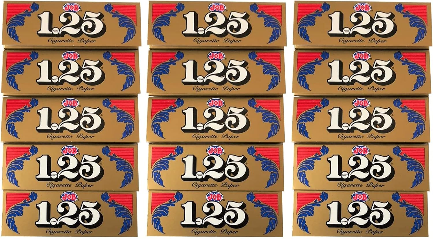 JOB - 1 1/4" Rolling Papers - 15 Booklets with 24 Leaves per Booklet