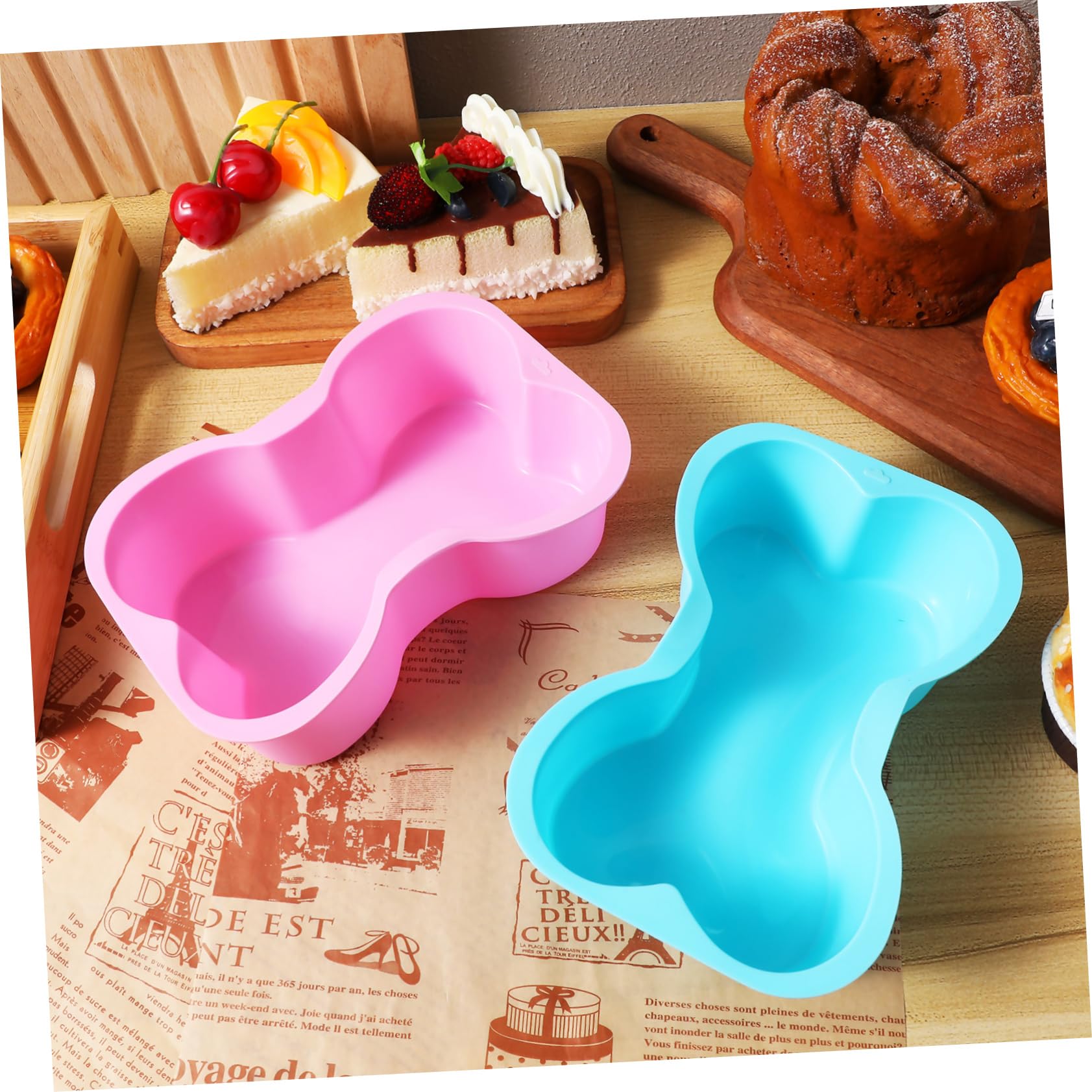10pièces Moules à Gâteau Silicone Pour Chiens De Moules De Fête Anniversaire Pour Gâteaux Et Résistants Chaleur Et Faciles à Démouler