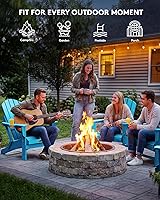 Vista 295 de SERWALL - Silla plegable Adirondack para patio, jardín, exterior, resistente a la intemperie, sillas para hoguera, color naranja