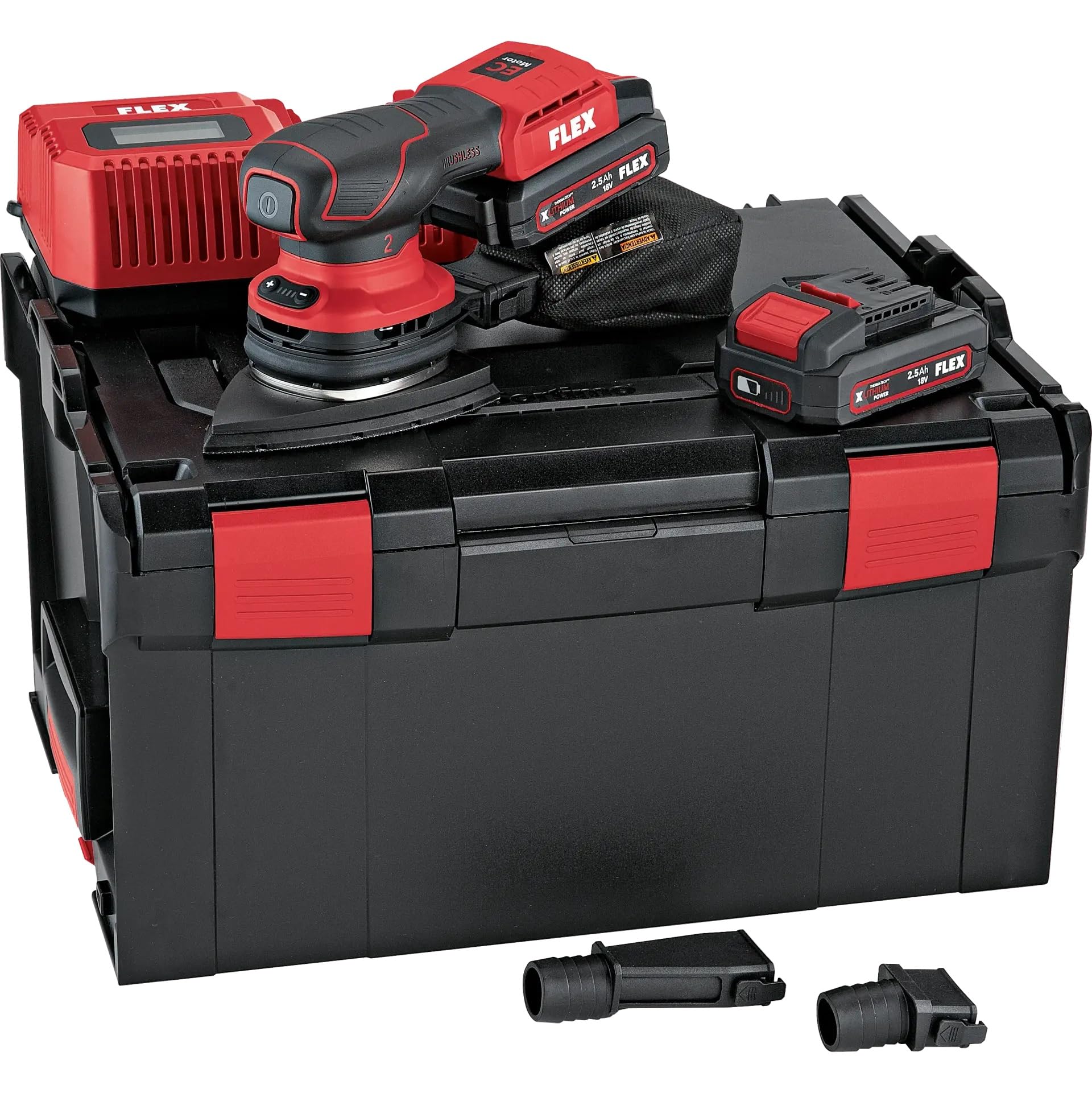 Flex Levigatrice orbitale a batteria ODE 2-100 18-EC/2.5 Set (con batteria, caricatore rapido, piastra abrasiva in velcro con sistema a 10 fori, Multisandro con regolazione della velocità 18 V) 532089