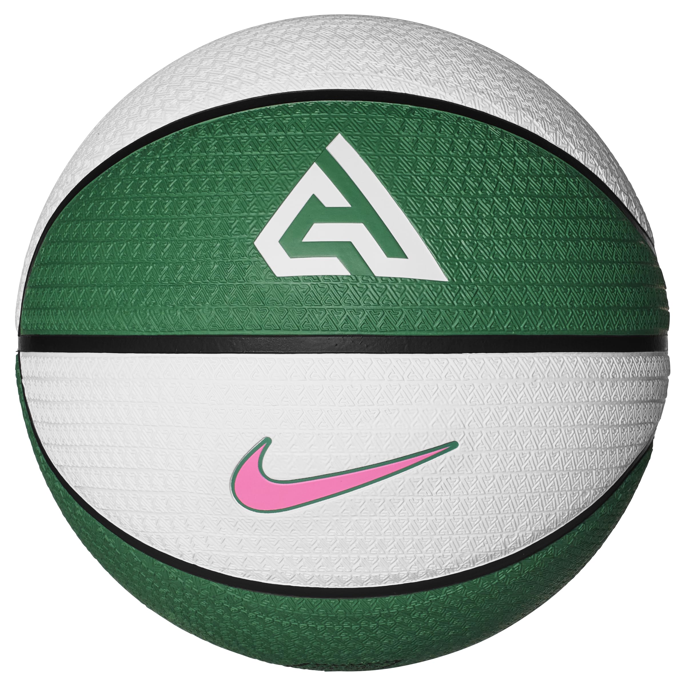 Nike Playground Basketball 8P 2.0 Giannis Antetokounmpo – Outdoor Street Basketball – Deflated delivered, Malachite/Blue Tint/Black/Playful Pink, 7