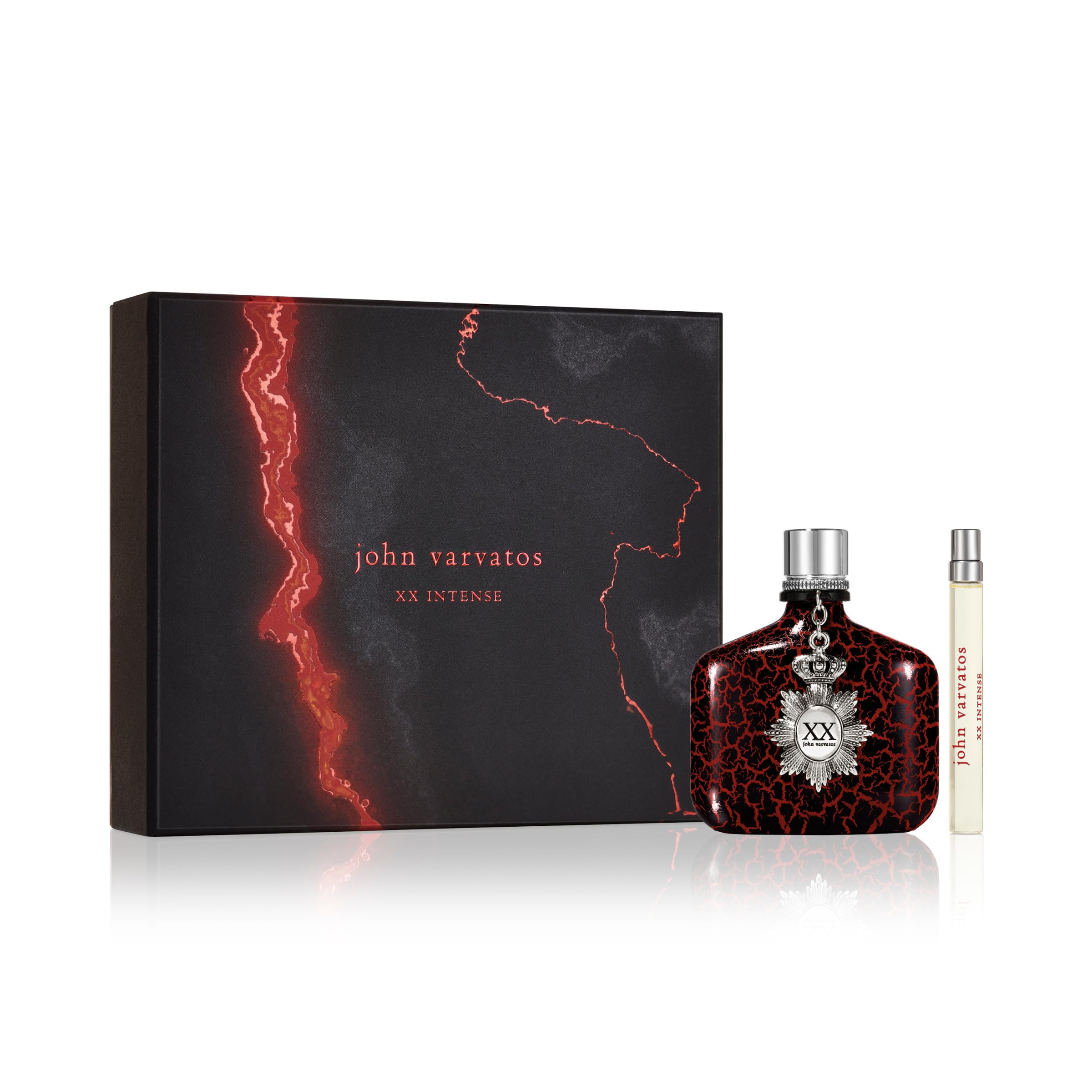 John Varvatos XX Intense Eau de Parfum 2-Piece Fragrance Gift Set Includes EDP Spray Travel Size Mens Cologne