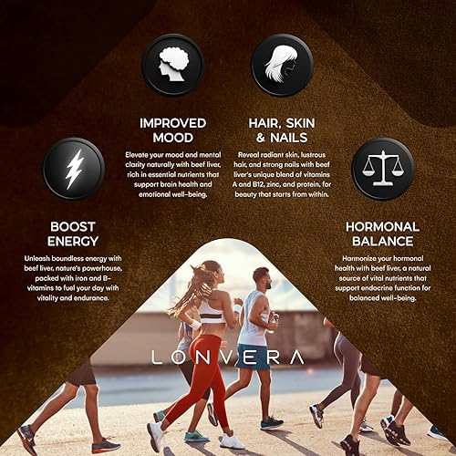 Miniatura 6 de Suplemento de hígado de res alimentado con pasto  3000 mg de órganos desecados liofilizados  Fuente de nutrientes para articulaciones, huesos,