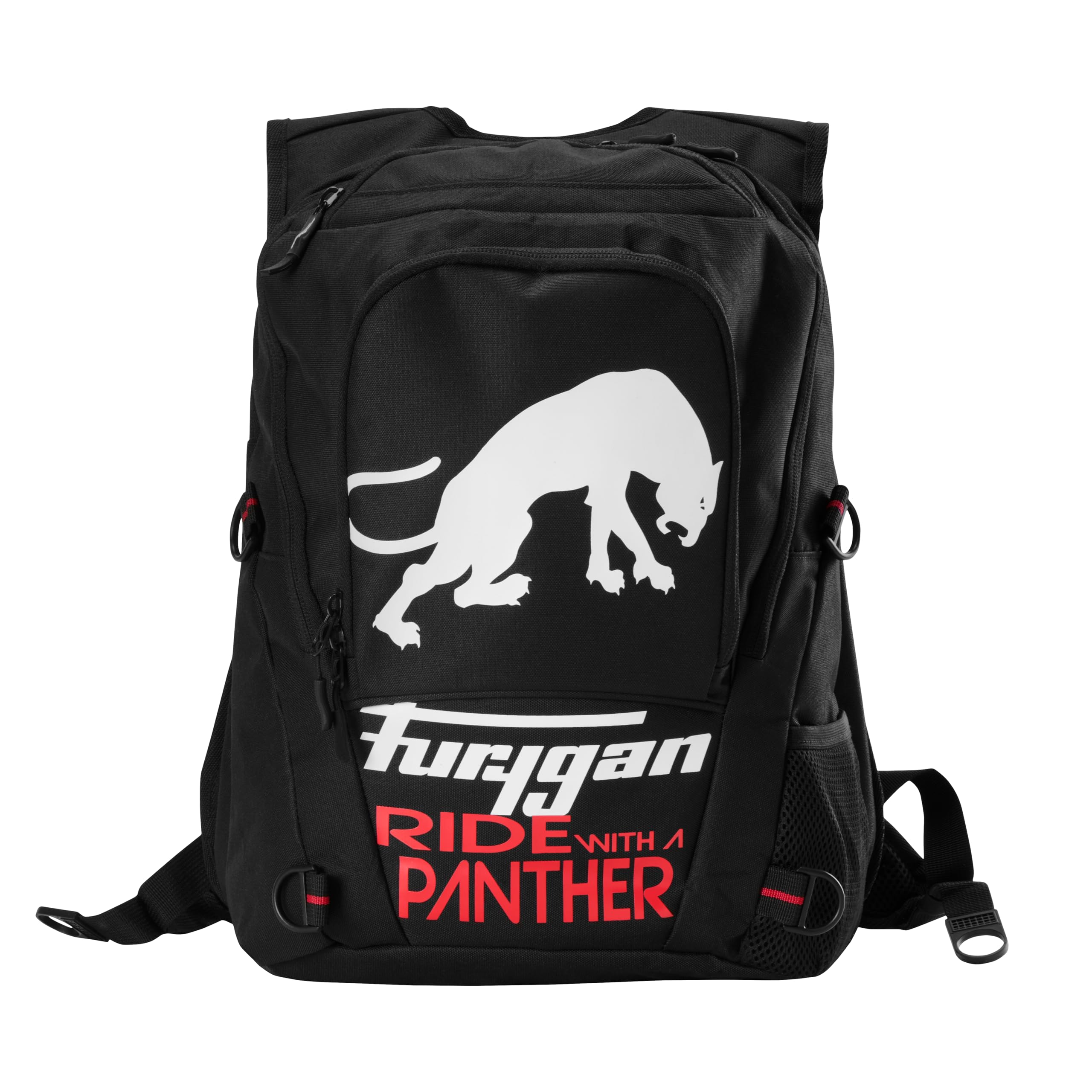 Furygan Thunder Evo 2-23L Plecak motocyklowy - Wodoodporny, kompatybilny z kamizelką powietrzną - Uchwyt na kask - Kieszeń na laptopa 15" - Regulowane paski na ramiona, czarno-czerwony, 23L